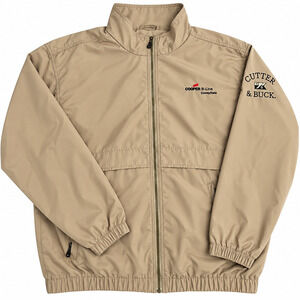 Cutter & Buck ClimaGuard Mens XXL Tan Windbreaker Jacket Full Zip Lightweight